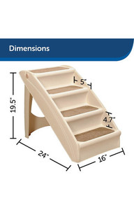 lot 10434 image: PetSafe CozyUp Folding Pet Steps (the color is gray) only 1 black stopper