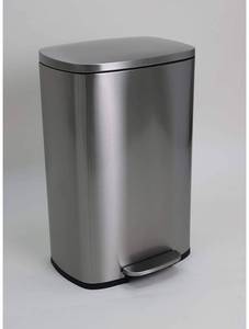 lot 10764 image: Totti 13 Gallon Stainless Steel Matte Finish Trash Can with Soft Closing Lid