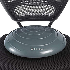 lot 10902 image: Gaiam Balance Disc Wobble Cushion Stability Core Trainer for Home or Office Desk Chair & Kids Alternative Classroom Sensory Wiggle Seat