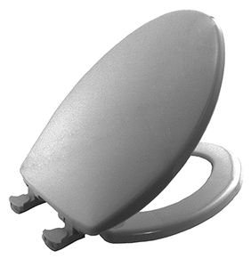lot 10904 image: Mayfair Slow Close Elongated White Plastic Toilet Seat