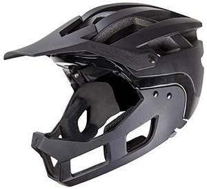 lot 10930 image: Demon United FR Link System Mountain Bike Helmet Fullface with Removable Chin Guard- MediumLarge with Head Cinch Adjuster and Extra Padded Fit Kit
