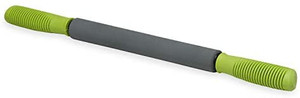 lot 10942 image: Gaiam Restore Massage Stick Roller - 19 Foam Cushioned Performance Hand Held Muscle Massager  Comfort Grip Handles  Solid Steel Construction