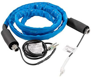 lot 10951 image: Camco 12ft TastePURE Heated Drinking Water Hose with Thermostat - Lead and BPA Free, Reinforced for Maximum Kink Resistance, 12Inner Diameter USED