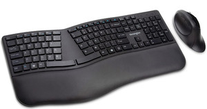 lot 12128 image: Kensington Pro Fit Ergonomic Wireless Keyboard and Mouse - Black (K75406US)