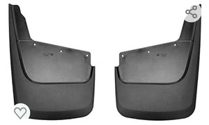 lot 12143 image: Husky Liners - 59281 - Fits 2020-22 Chevrolet Silverado 25003500 Custom Rear Mud Guards, Black
