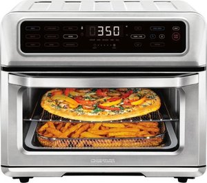 lot 12147 image: CHEFMAN - Toast-Air� 20L Dual Function Air Fryer  Oven w 9 Cooking Presets - Stainless Steel