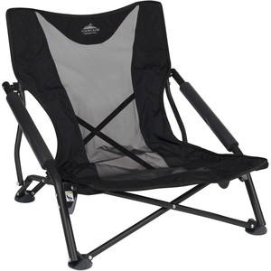 lot 57840 image: Cascade Mountain Tech Compact Low Profile Outdoor Folding Camp Chair with Carry Case - Black