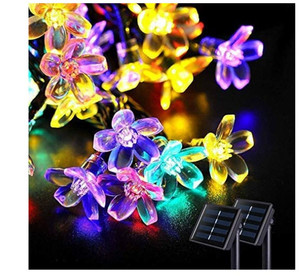 lot 60961 image: Blossoms String Lights Outdoor Waterproof, Solar Fairy Lights for Garden Spring Decoration Yard Lawn Christmas Tree Holiday Party