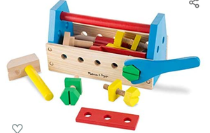 lot 60984 image: Melissa & Doug Take-Along Tool Kit Wooden Construction Toy (24 pcs) Amazons Choice for melissa and doug tool set