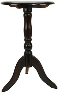 lot 1654 image: Decor Therapy Pedestal 24 Accent Table, Aged Cherry