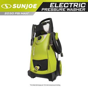lot 1661 image: Sun Joe SPX3000 Electric Pressure Washer 2030 Psi Max 1.76 Gpm 14.5-Amp
