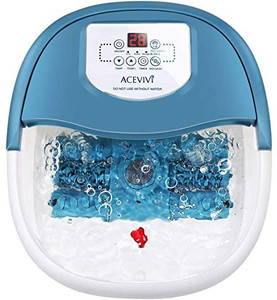 lot 1669 image: ACEVIVI Foot Spa with Heat and Massage and Jet, 16 Motorized Shiatsu Massage Rollers, 2 Maize Massage Rollers, Pedicure Foot Soak with Automatic Pumice Stone, Adjustable Time & Temp, Multi-Modes Feet Massager