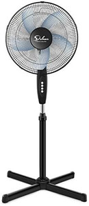 lot 1672 image: Simple Deluxe Oscillating 16 Adjustable 3 Speed Pedestal Stand Fan with Remote Control for Indoor, Bedroom, Living Room, Home Office & College Dorm Use, Black