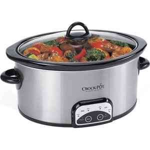 lot 3653 image: Crock-Pot Smart-Pot 6-Quart Slow Cooker, Brushed Stainless Steel