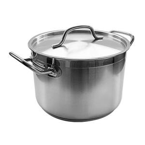 lot 3713 image: Update International SPS-20 Induction Stock Pot, 20-Quart, Silver