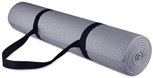 lot 6970 image: BalanceFrom GoYoga All-Purpose 14-Inch High Density Anti-Tear Exercise Yoga Mat with Carrying Strap