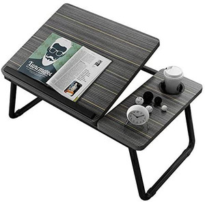 lot 6987 image: Lap Desk with Cup Holder,Laptop Desk Tray Table for Bed,Adjustable Computer Stands with Cup Slot for Writing (Popular Black)