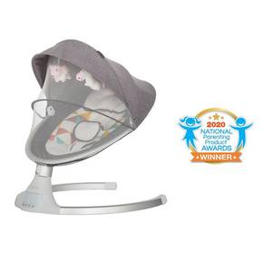 lot 7568 image: Dream On Me Zazu Cradling Swing in Grey and Pink