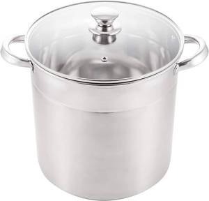 lot 7575 image: McSunley 16qt Encapsulated Stockpot, 16 Qt, Silver