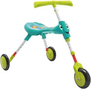 lot 7576 image: Mookie Scuttlebug XL 3-Wheel Foldable Ride-On Tricycle with Antennae Handlebar Develop Balance and Coordination, XL Wheels for Super Fun Off-Road Adventures For Ages 2 and Up, Splodge