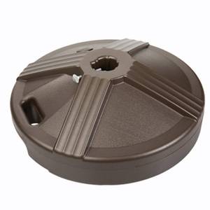 lot 7577 image: US Weight Fillable Umbrella Base Designed to be Used with a Patio Table - Bronze