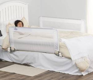 lot 7584 image: Regalo Swing Down Double Sided Bed Rail Guard, with Reinforced Anchor Safety System