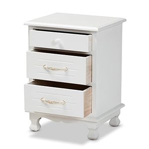 lot 7585 image: Baxton Studio Layton Nightstands, White