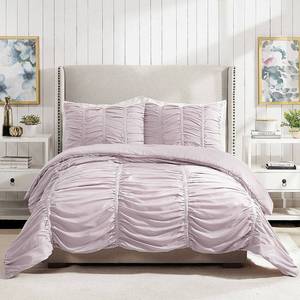 lot 7588 image: FullQueen 3pc Emily Textured Comforter Set Purple - Modern Heirloom