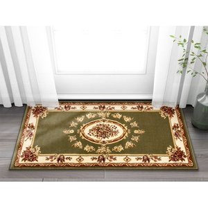 lot 7595 image: Well Woven Timeless Le Petit Palais Traditional Medallion Floral Green 23 x 311 Area Rug