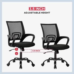 lot 7604 image: Office Chair Ergonomic Cheap Desk Chair Mesh Computer Chair Lumbar Support Modern Executive Adjustable Stool Rolling Swivel Chair for Back Pain, Black