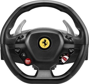 lot 7621 image: Thrustmaster - T80 Ferrari 488 GTB Edition Racing Wheel for PlayStation 5, 4 and Windows - Black