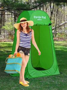 lot 6984 image: GigaTent Pop Up Pod Changing Room Privacy Tent  Instant Portable Outdoor Shower Tent, Camp Toilet, Rain Shelter for Camping & Beach  Lightweight & Sturdy, Easy Set Up, Foldable