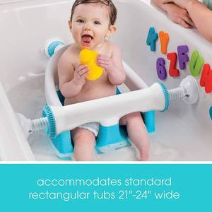 lot 6990 image: Summer My Bath Seat (Aqua) - Baby Bathtub Seat for Sit-Up Bathing, Provides Backrest Support and Suction Cups for Stability - This Baby Bathtub is Easy to Set-Up, Remove, and Store