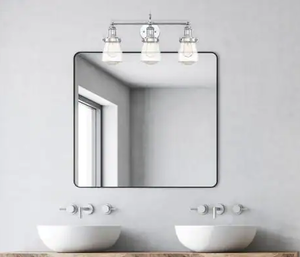 lot 1692 image: Designers Fountain Taylor 3 Light 23 inch Chrome Bath Bar Wall Light