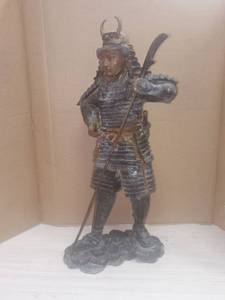 lot 1008 image: Vintage Japanese Bronze Samurai Warrior