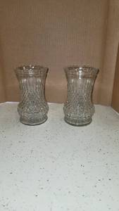lot 1215 image: lot of 2 lamplight farms Glass oil candle
