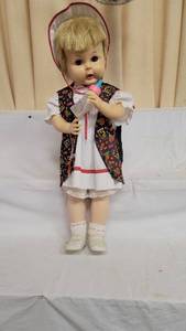 lot 3046 image: Doll with Halloween vest and bottle