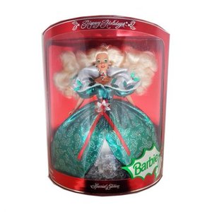 lot 3058 image: 1995 Happy Holidays Barbie Special Edition Doll