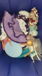 lot 3108 image: box lot of dolls and accessories