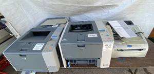 lot 2060 image: Electronics Lot - 3 Laser Printers and Fax Machine - all for one bid