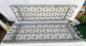 lot 2065 image: Lot of 2 Commercial Skatewheel Gravity Fed Conveyor Tracks - 10 feet total - these hook together - see pics