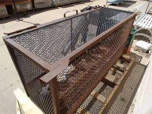 lot 1734 image: Heavy Duty Metal Cage  Roughly 6ft wide x 2ft x 32 Tall