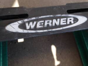 lot 1765 image: Werner 6Ft tall Aluminum and Fiberglass Step Ladder