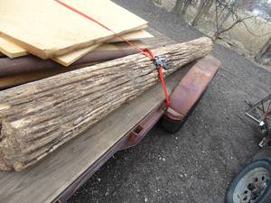 lot 1442 image: 11 Diameter  Aged 13Ft Wood Pole