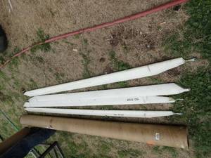 lot 1861 image: Lot of 4 7Ft Long Aircraft Parts  UNIVAIR FRONT LIFT STRUT - FITS PIPER