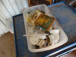 lot 1964 image: PVC Pipes, Door Stops, Flush Mount Hangers and Misc Items