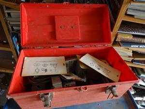 lot 1990 image: Toolbox Full of Electrical Equipment  Address Numbers