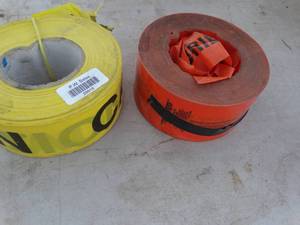 lot 29919 image: Red and Yellow Caution Tape Rolls