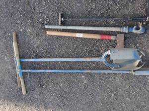 lot 29924 image: Post Hole Diggers  Axe and More Tools