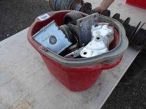 lot 29943 image: Bucket and Industrial Cart Wheels